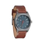 (取寄) ニクソン メンズ タイム テラー レザー Nixon men Time Teller Leather Light Gunmetal/Basalt/Sienna