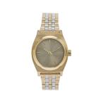 ショッピングnixon (取寄) ニクソン レディース スモール タイム テラー Nixon women Small Time Teller Light Gold/Silver/Vintage White