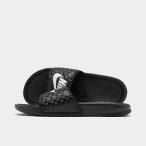 (取寄) ナイキ レディース ベナッシ JDI スウォッシュ スライド サンダル Women's Nike Benassi JDI Swoosh Slide Sandals black/white 343881_011