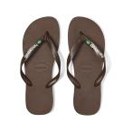 (取寄) ハワイアナス メンズ ブラジル ロゴ サンダル Havaianas men Brazil Logo Sandals Dark Brown/White
