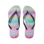 (取寄) ハワイアナス レディース スリム ブライト サンダル Havaianas women Slim Bright Sandals Black