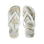 (取寄) ハワイアナス メンズ トップ アロハ サンダル Havaianas men Top Aloha Sandal White/White/Green Olive