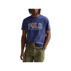 (取寄) ラルフローレン メンズ クラシック フィット ジャージ T-シャツ Polo Ralph Lauren men Classic Fit Madras-logo Jersey T-shirt Light Navy