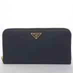 ショッピングプラダ 【返品OK】【美品】プラダ トライアングル ジップアラウンド ゴールド金具 サフィアーノ メンズ 【長財布（小銭入れあり）】