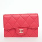 [ возвращенный товар OK][ как новый ] Chanel здесь Mark Classic заслонка футляр для карточек matelasse A80799 [ футляр для визитных карточек ]