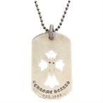 [ возвращенный товар OK] Chrome Hearts cut наружный Cross персональный медальон & мяч цепь серебряный 925 [ колье ]