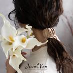 ショッピング福袋対象 【選べる福袋対象商品】 ポニーフック ヘアアクセ レディース ヘアーフック 巻き付け ギャザー サテン風 まとめ髪 ブラック ヘアカフ