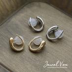 イヤリング 金属アレルギー対応 樹脂キャッチ フープ ゴールド シルバー デイリー 結婚式 パーティー ニッケルフリー 安心