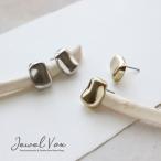 ショッピング福袋対象 【選べる福袋対象商品】 ピアス レディース ニッケルフリー 金属アレルギー対応 チタンポスト ビーンズ 長方形 ニュアンス ゴールド シルバー 30代 40代 50代