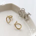 【選べる福袋対象商品】 ピアス レディース ツイストライン 金属アレルギー対応 サージカルステンレス フープ ゴールド シルバー結婚式 錆びない つけっぱなし