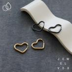 ショッピング福袋対象 【選べる福袋対象商品】 ピアス レディース 金属アレルギー対応 ハート フープ ゴールド シルバー ブラック サージカルステンレス 錆びない つけっぱなし