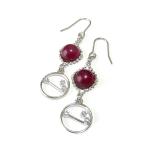 ガーネットピアス柘榴石おひつじ座星...