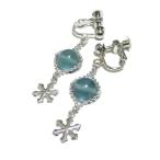 イヤリングフローライト雪の結晶蛍石...