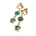  Sky голубой апатит . синий море черепаха. серьги 