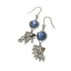 カイヤナイトピアス金魚チャーム藍晶...