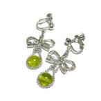  оливин серьги лента оливковый зеленый здесь ...8mm круг .