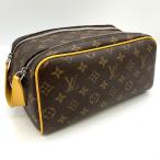 ＼美品／LOUIS VUITTON ルイ・ヴィトン  ドップ・キット M46764  セカンドバッグ クラッチ セカンド ポーチ モノグラム ブラウン メンズ レディース USED