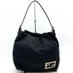 FENDI フェンディ 2355 6637 ハンドバッグ ブラック 黒 ナイロン/キャンバス メンズ レディース ブランド品 ファッション USED