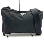 PRADA プラダ ショルダーバッグ サコッシュ 三角プレートロゴ ナイロン ブラック 黒 レディース メンズ ファッション