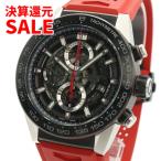美品 TAG HEUER タグホイヤー カレラ キャリバーホイヤー01 CAR2A1Z 腕時計 自動巻き ラバー レッド ブラック メンズ