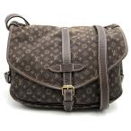 LOUIS VUITTON ルイ・ヴィトン M95227 ソミュール モノグラムミニラン エベヌ キャンバス×レザー ダークブラウン ショルダーバッグ レディース メンズ