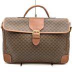 CELINE Celine T06 1 портфель ручная сумочка Macadam Brown чай PVC кожа мужской женский мода USED