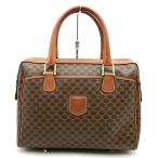 CELINE セリーヌ ハンドバッグ ボストンバッグ マカダム ヴィンテージ ブラウン PVC レザー M09