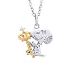ピーナッツ スヌーピー グッズ 誕生日 SNOOPY CROWN KEY ダイヤモンド ペンダント ネックレス ギフト ラッピング
