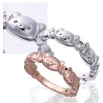 リラックマグッズrirakkumaフェイスリング指輪シルバーダイヤモンドり...