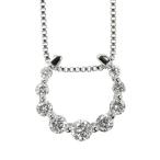 ダイヤモンド ネックレス 0.1ct K18 ホワイトゴールド 馬蹄 ホースシュー グラデーション 鑑別書付 保証書付 インポート ラッキー アイテム