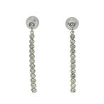 ダイヤモンド ピアス ラインピアス ロングピアス K18 ホワイトゴールド 0.5ct 0.25×0.25ct 揺れる スウィング 鑑別書付 保証書付