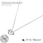 ショッピングハートゴールド ネックレス　レディース　4月誕生石　ダイヤモンド　ダイアモンド　ハート　アロー　10金ホワイトゴールド　K10WG