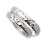 結婚指輪 マリッジリング プラチナ ペアリング PT900  ハート つや消し ダイヤ 0.01ct 指輪 ペア おそろい カップル