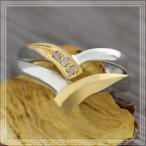 結婚指輪 マリッジリング 安い プラチナ PT100 pt10% 18金 イエローゴールド K18YG ペアリング つや消し V字 ダイヤ 0.03ct コンビ 指輪 カップル 爆買