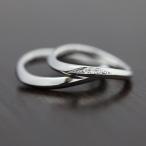 結婚指輪 マリッジリング 安い プラチナ ペアリング PT100 pt10% ダイヤ 0.03ct ウェーブ S字 ハーフライン 指輪