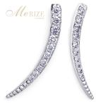 K18 天然 ダイヤ 0.30ct ペア ピアス ゴールド各色 スタッド レディース 上質天然石 ホーン ツノ ダイヤモンド 0.30カラット ダブルロックキャッチ ムーン三日月