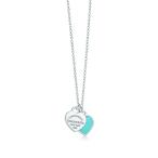 ショッピングブルー ネックレス　ティファニー　 TIFFANY＆Co. 　ミニ　ダブル ハートタグ  ブルー エナメルフィニッシュ ｔ1111　母の日　お祝い　ギフト　プレゼント　