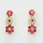 ショッピングルビー Ponte Vecchio(ポンテヴェキオ) ピアス ルビー/ダイヤモンド  18金ピンクゴールド(K18PG)【中古】ブランド ジュエリー 【新品仕上げ/クリーニング済み】 netshop