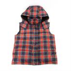 PRADA(プラダ) チェック ダウンベスト メンズ 48 Lサイズ相当 冬物  赤系 ナイロン 【ブランドアパレル】  【中古】 netshop