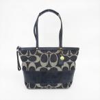 ショッピングcoach COACH(コーチ) シグネチャー トートバッグ 12546 青 ブルー デニム【ブランドバッグ】  【中古】 netshop