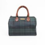 ショッピングラルフ POLO RALPH LAUREN（ポロラルフローレン） チェック ミニボストン ハンドバッグ  緑 グリーン / 【ブランドバッグ】【中古】nb netshop