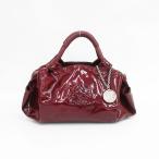 ショッピングエナメルバッグ LOEWE(ロエベ)  ナッパアイレ ハンドバッグ  ボルドー エナメル【ブランドバッグ】  【中古】 netshop