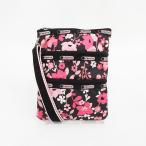 LeSportsac（レスポートサック）  ロングショルダーバッグ 斜め掛け  黒 ブラック×ピンク ナイロン/ 【ブランドバッグ】【中古】nb netshop