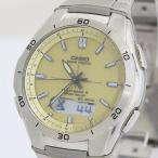 CASIO( Casio ) wave Scepter WVA-M640 нержавеющая сталь (SS) солнечные радиоволны мужской [ б/у ] наручные часы netshop