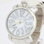 GaGa MILANO(ガガミラノ)  マヌアーレ40 5020 白文字盤 ステンレススチール(SS) クォーツ メンズ  【中古】 腕時計 netshop