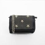 JIMMY CHOO(ジミーチュウ) チェーンポシェット スタースタッズ 黒 ブラック レザー【ブランドバッグ】 【中古】 netshop