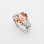 インペリアルトパーズ ダイヤモンド リング 2.867ct 0.24ct 12.5号 Pt900 ソーティング付 新品仕上げ Sランク