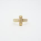 ティファニー T ワン リング ダイヤモンド 0.58ct 16号 750YG 箱 付き 新品仕上げ Sランク