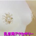 ニップルハガー ラインストーンクリスタル ゴールド 乳首アクセサリー ニップル 乳首
