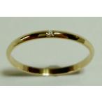K18YG-SLIM-2 イエローゴールド　ダイヤ付き　スリムタイプ　結婚指輪　マリッジリング　ペアリング（1本）